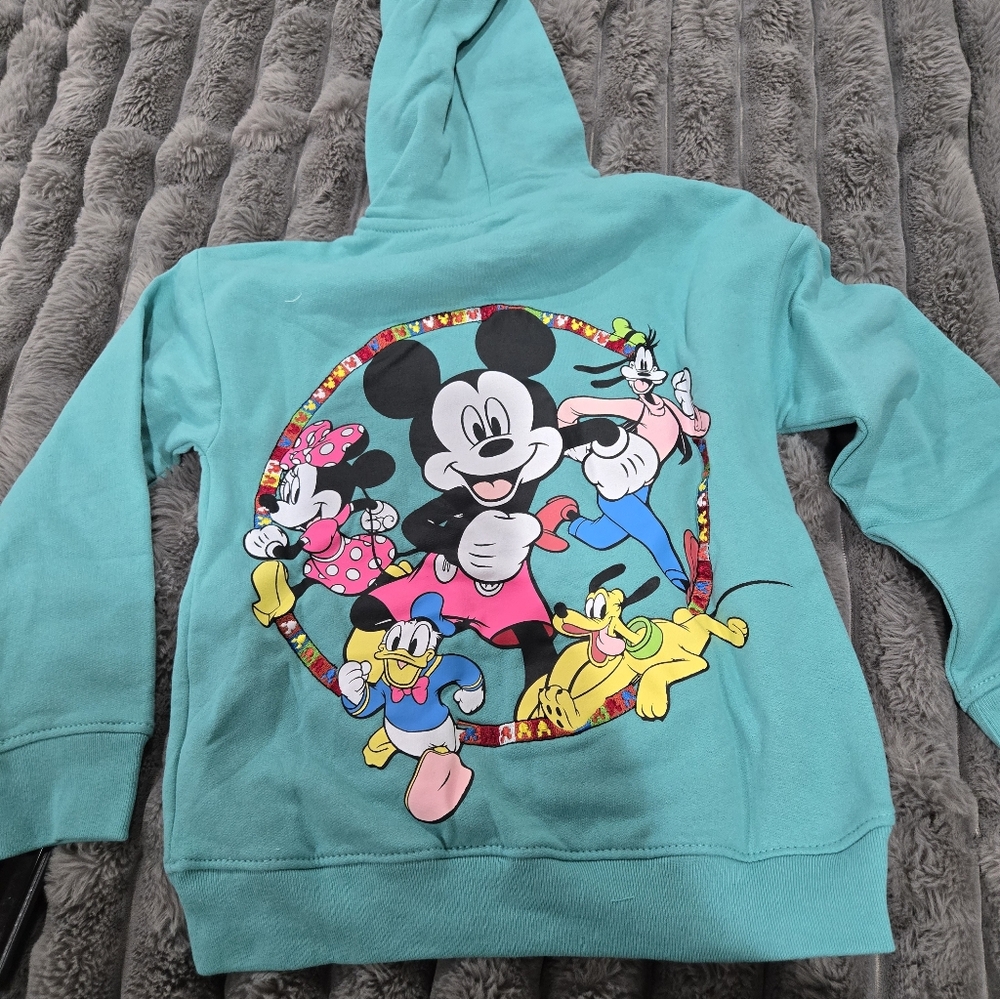 Disney Kids‎ Turquoise Hoodie with Mickey & Friends